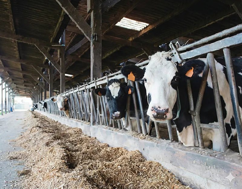 vaches en train de mange