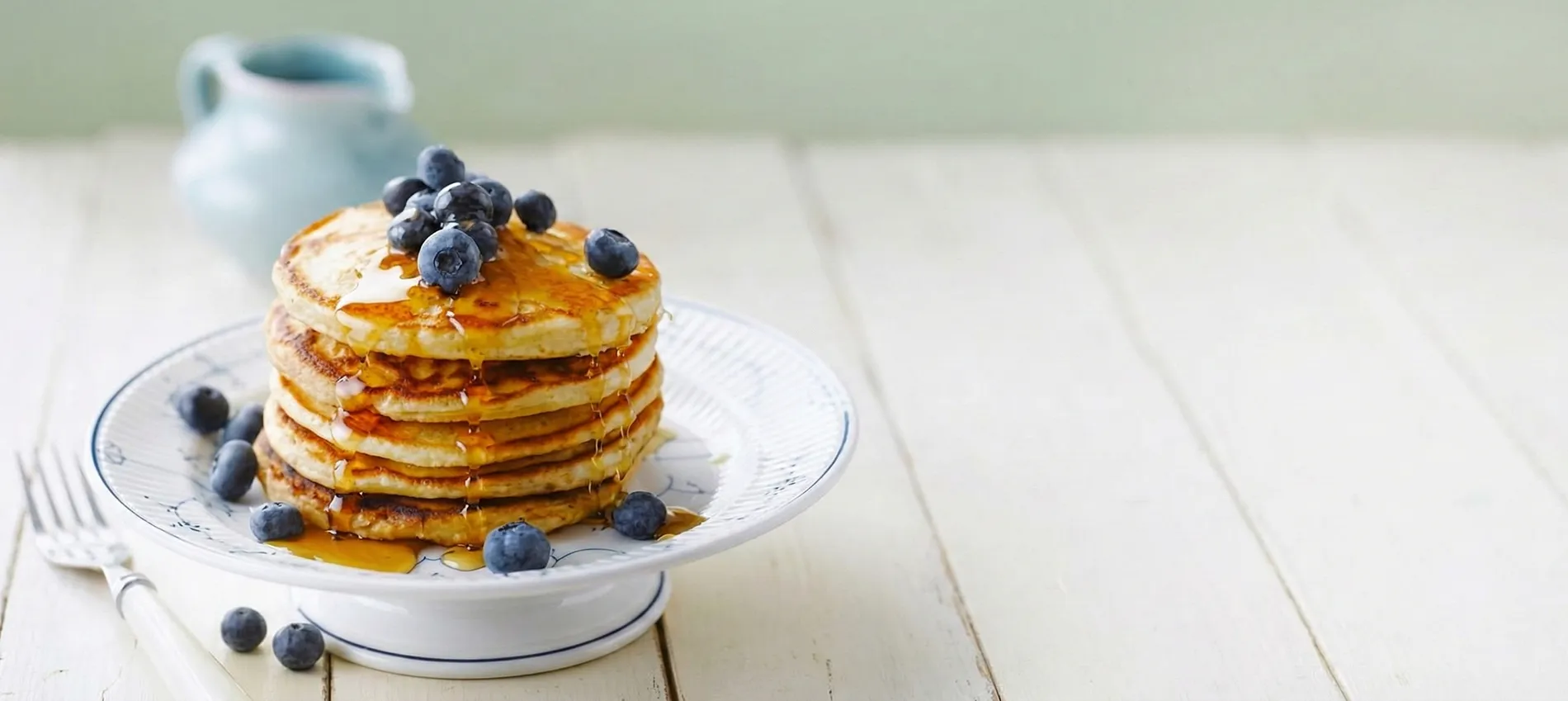 pancake avec des myrtilles